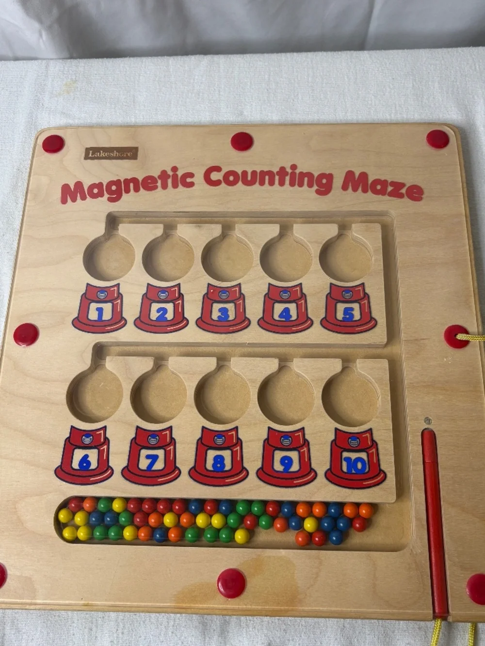 Lakeshore Learning Magnetic Counting Maze Gumball Wood 14 in x 13 in School/STEM